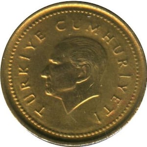 トルコ硬貨 トルコ 5000 リラ | ムスタファ ケマル アタテュルク | チューリップ | 1995 - 2001