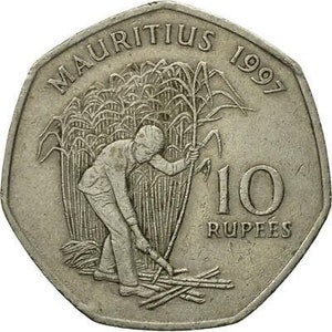 Mauritius 10 Rupees - Seewoosagur Ramgoolam | Sugar Cane Coin KM61 1997 - 2016