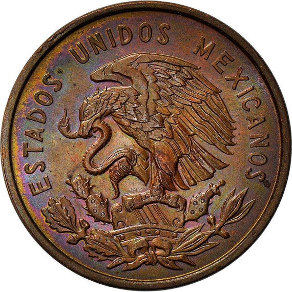 メキシコ 10 センタボス |ベニート・フアレス |メキシコのコイン 1955