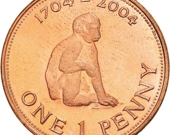 ジブラルタルコイン 1ペニー | イギリス占領 | サル | ジブラルタル