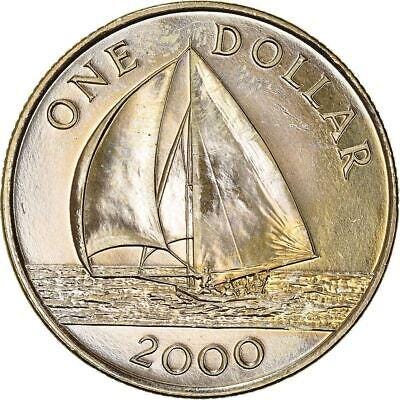 Bermudian 1 Dollar Coin | Queen Elizabeth II | Boat | Bermuda | 1999 - 2019
