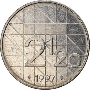 Moeda Holandesa 2,5 Gulden | Rainha Beatriz | 1982 - 2001