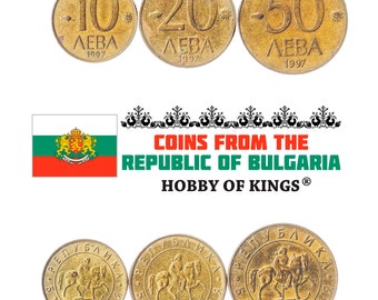 Set 3 Münzen Bulgarien 10 20 50 Leva 1997