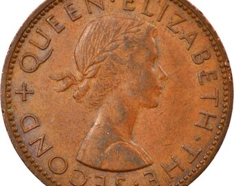ニュージーランド 1ペニー硬貨 | エリザベス2世女王 | トゥイ・バード