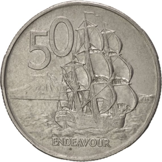 ニュージーランド 50 セント硬貨 | キャプテン ジェームズ