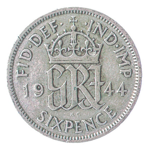 British 6 Pence Silver Coin - King George VI 1937-1946. Great Britain: Km# 852