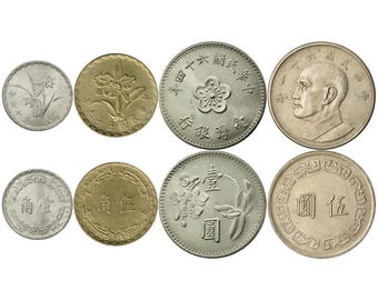 台湾コイン4枚セット | 1.5厘 1.5ドル | 1960年 - 1980年 - Etsy 日本