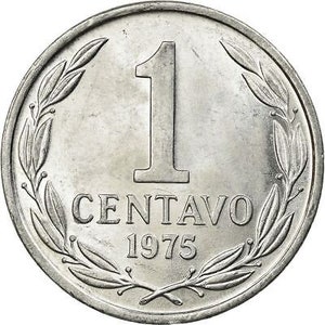 Chile 1 Centavo Coin | KM203 | 1975