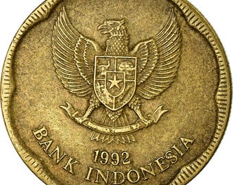 インドネシア　500 ルピア　1959年　PMG鑑定品 2枚　連番　レア品 インドネシア 500ルピア硬貨 | ジャスミンの花 | KM54 | 1991 - 1996