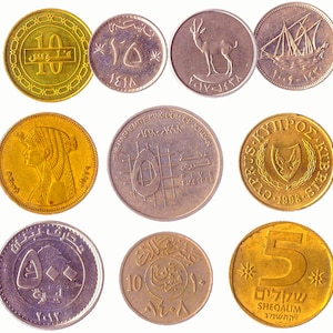10 Different Coins From The Arab Countries (Arabsphere). Old Collectible Coins