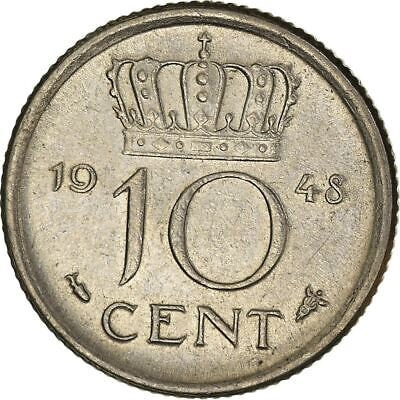 オランダ 10 セント硬貨 | ウィルヘルミナ女王 | 1948 年 - Etsy