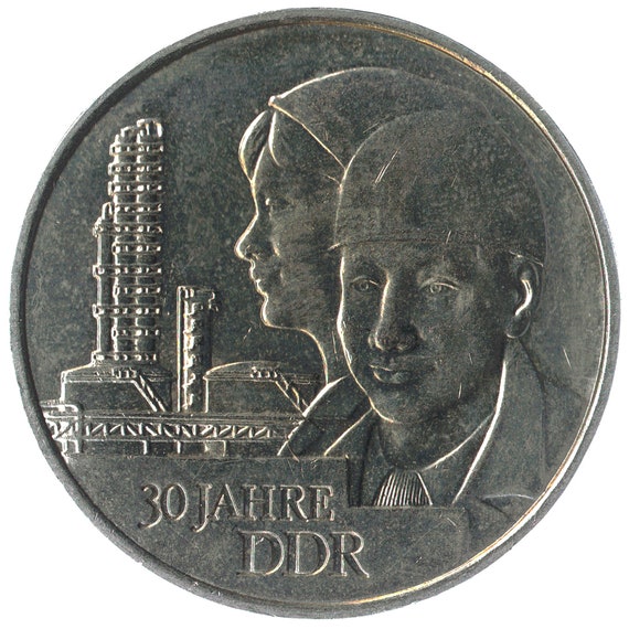 Commemorative 20 Mark Coin from East Germany. 30th Anniversary of German Democratic Republic. 1979