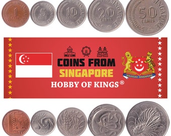 シンガポールコインセット：1967-1984年収集用通貨 - Etsy 日本