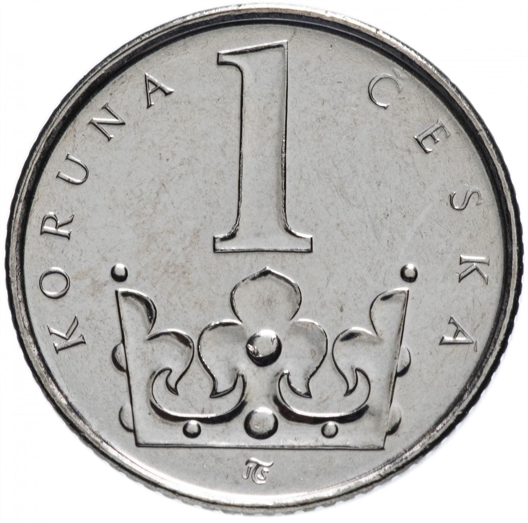 チェココイン チェコ共和国 1コルナ | ライオン | 聖