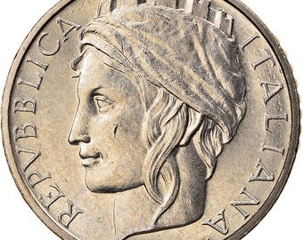 イタリア コイン 100 リラ | 鳥 | イルカ | オリーブの枝 | 星 | 王冠