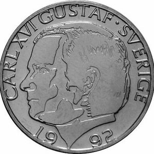Swedish Coin 1 Krona | Carl XVI Gustaf | Sweden | 1982 - 2000