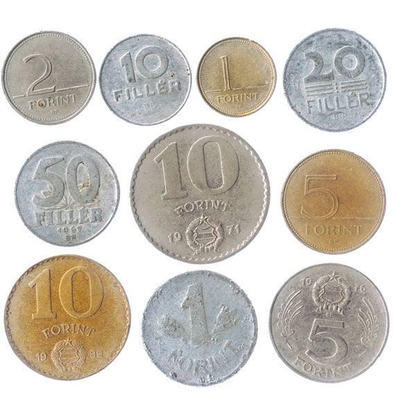 Hungary 10 Mixed Coins | Filler Forint | Dove of peace | Liberty Statue | Since 1946