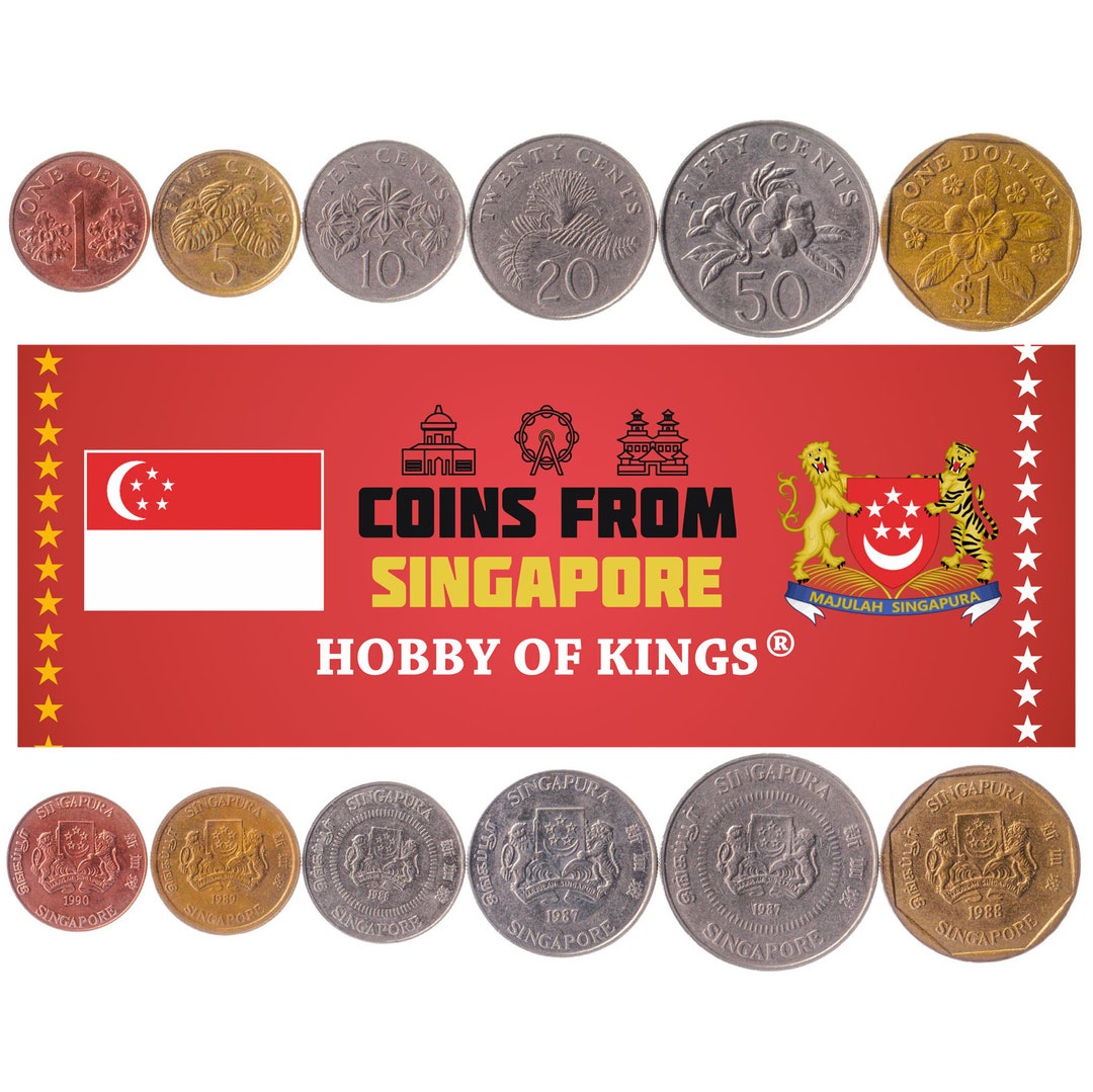 Singapore Coin Set: 1985-1991 Collectible Currency, Flowers - Etsy Australia