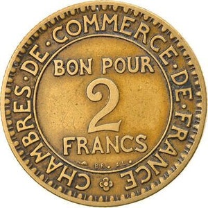 Français Pièce de 2 francs Chambres de commerce | France | 1920 - 1927