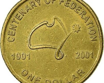 ふ*ち様 2000年オーストラリア 1ドルとカートウィールペニー オーストラリア硬貨 1ドル | エリザベス2世 | オーストラリア連邦