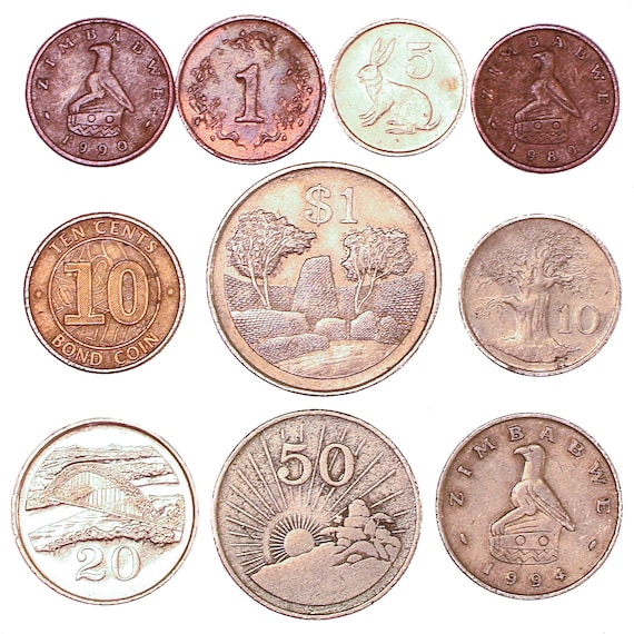 10 Zimbabwean Coins from South Africa – Zimbabwe. Old coins, Collectible coins, Coin collection, Coin set
