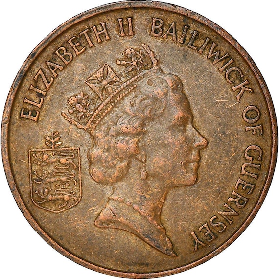 ジェルネシアス硬貨 1ペニー | エリザベス2世 | カニ | ガーンジー島
