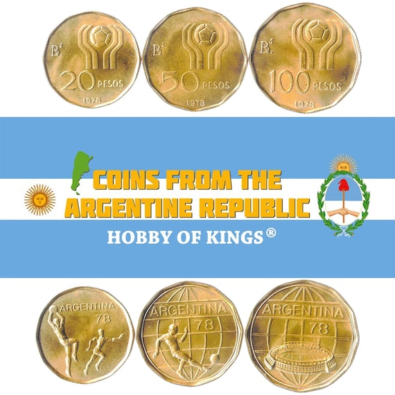 Argentine Coin Set: 1978 World Cup, Soccer, Globe Stadium - Etsy UK