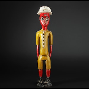Alte Colon Figur der Baule Elfenbeinkuste Vintage Afrika Africa Statuette afrikanische Kunst African art art tribal arte africana 11734
