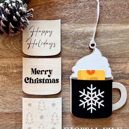 Digital File Coffee Mug Gift Card Holder Ornament Coffee Etsy