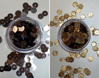 240 Paillettes Ovali 10 Mm – Oro Chiaro, Sfuse Per Cucito E Artigianato, Per Abiti, Costumi E Scrapbooking