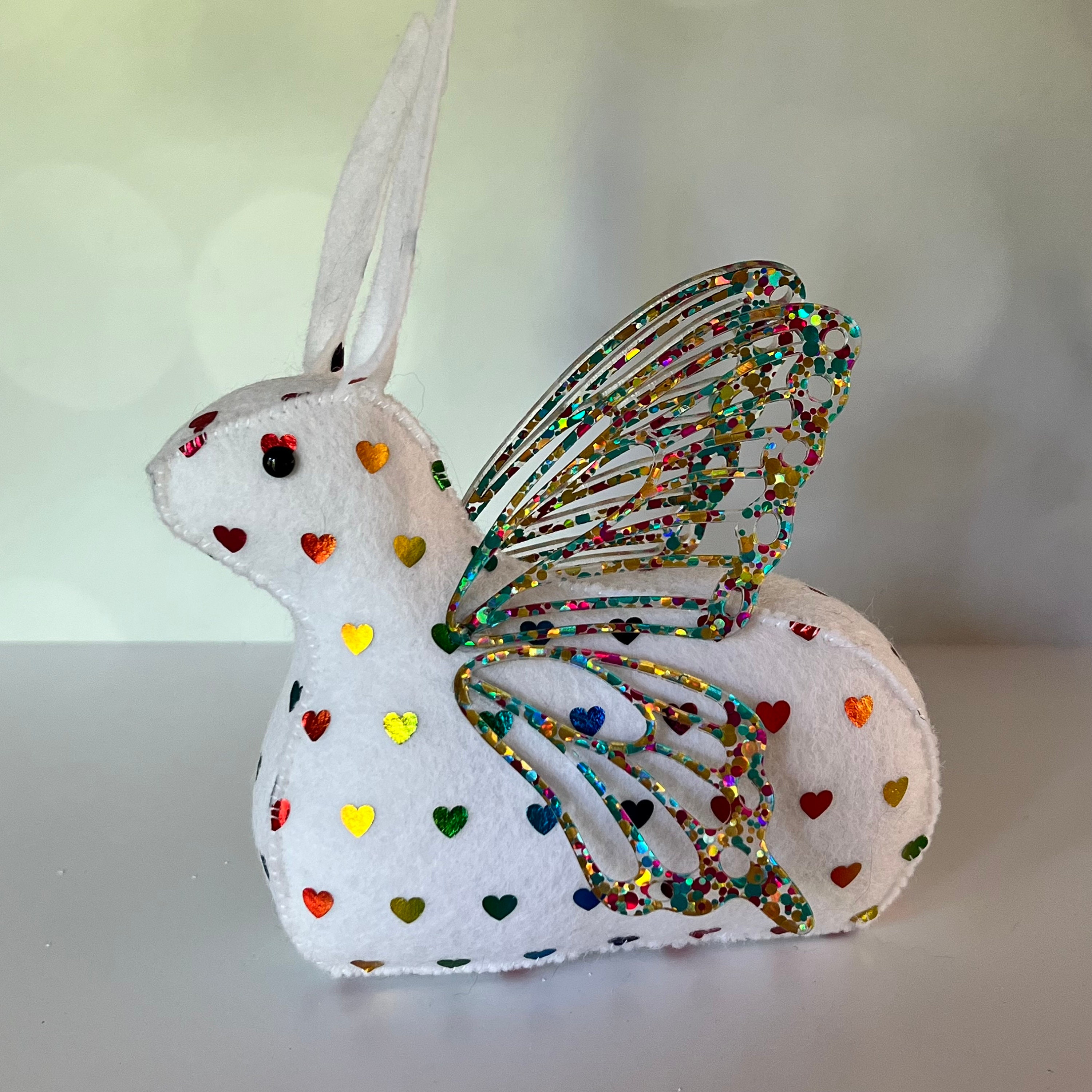 Butterfly Bunnies ~ Wool Felt Bunny - Etsy