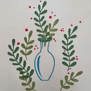 Vase With Botanicals Stamp Set