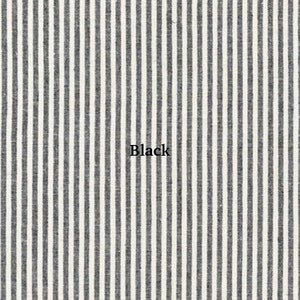 Essex Linen Stripe Classic Wovens by the 1/2 Yard Black
