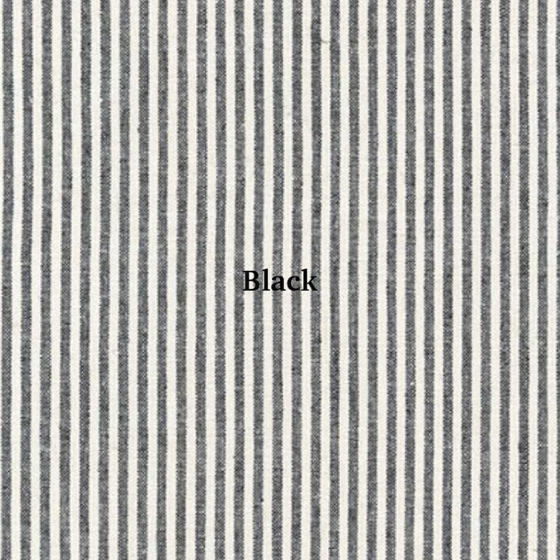 Essex Linen Stripe Classic Wovens by the 1/2 Yard Black