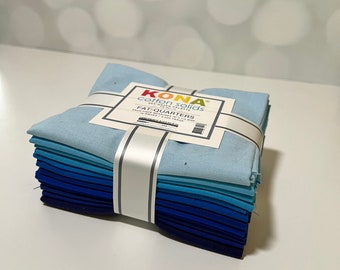 Kona Cotton Solids Fat Quarters ~ Sky Gazer Palette