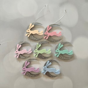 Bunny and Moon Ornaments