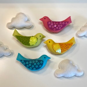 PATTERN Rainbow Birds ~ Make Your Own Felt Birds