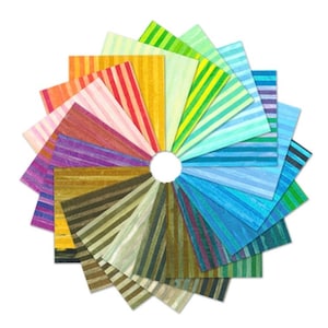 World of Stripes Batiks by the 1/2 Yard