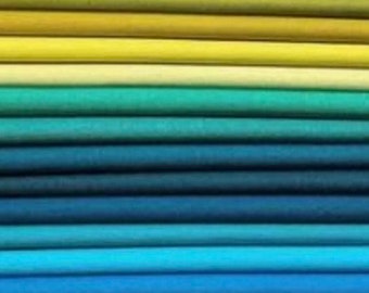 Kona Cotton Solids by the 1/4 Yard ~ Cool Colors