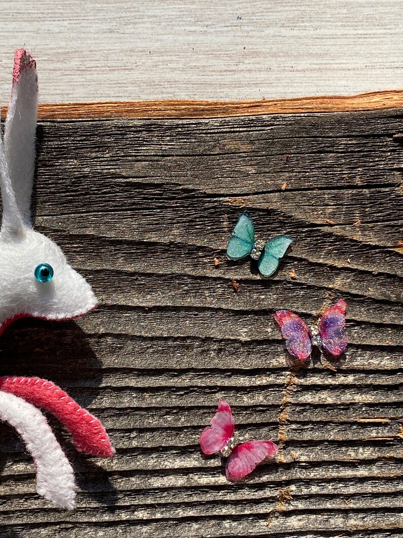 Butterfly Hare Original Handmade Felt Hare image 6