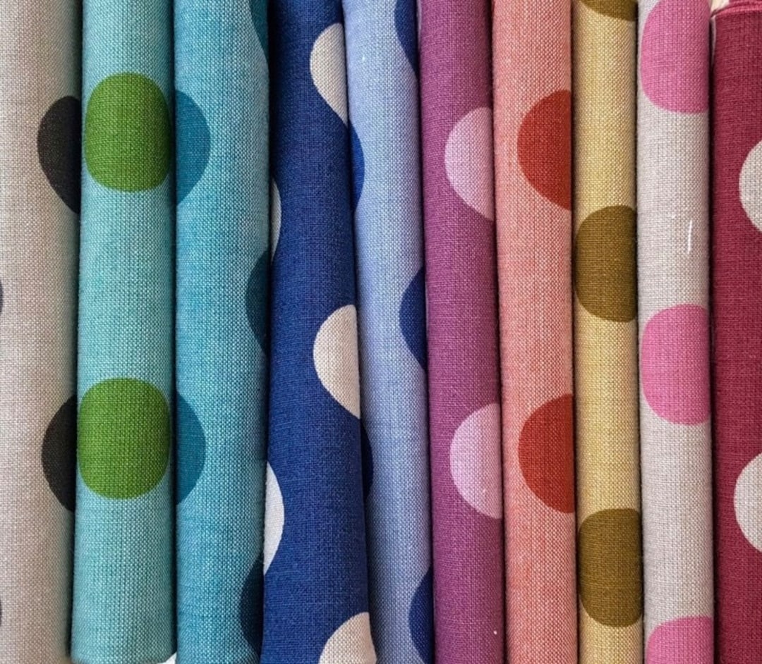 Tilda Chambray Dots Burgundy main image 1