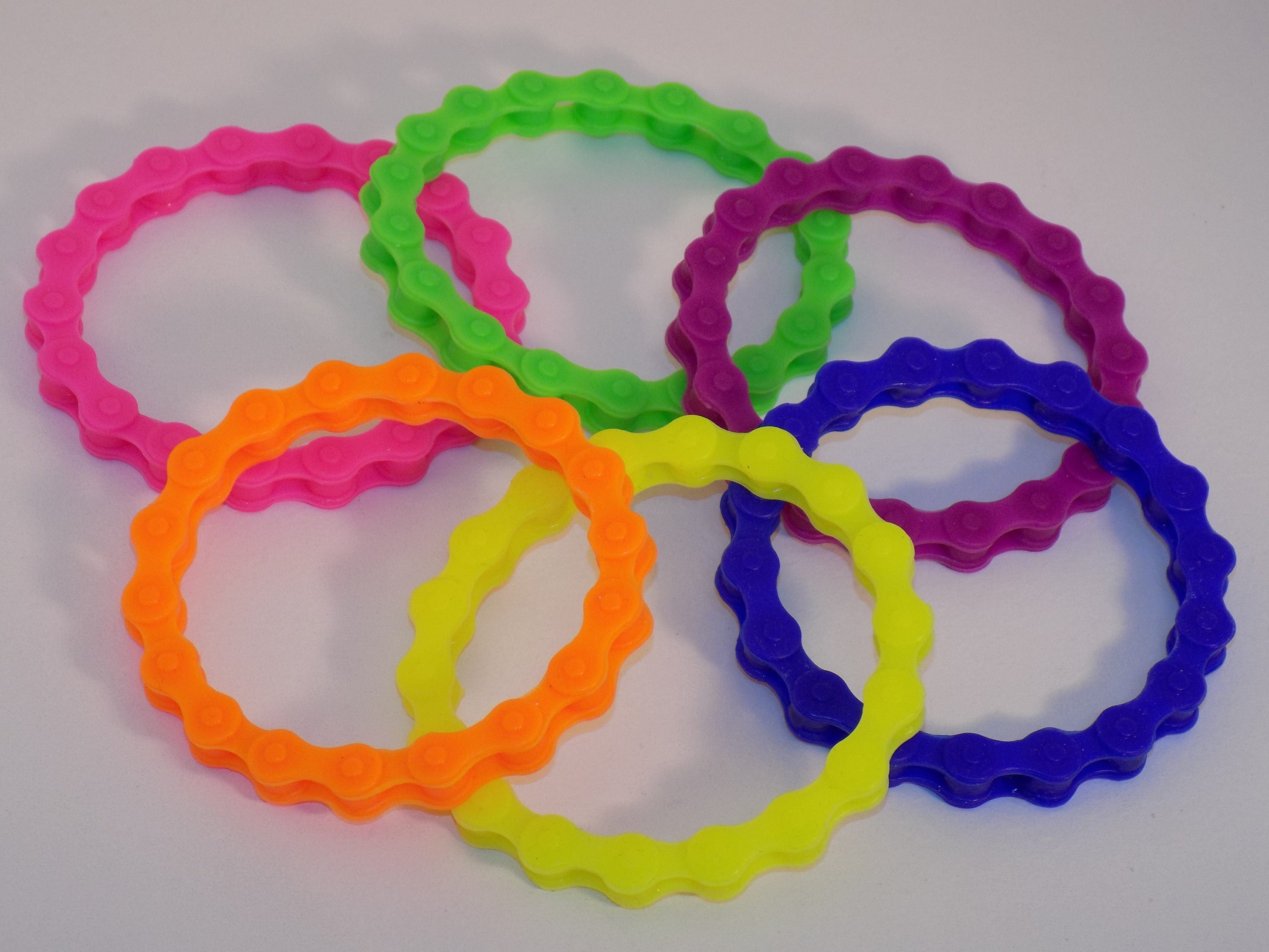 Buy Colored Bicycle Chain Silicone Stretchy Rubber Bracelet Online in India   Etsy