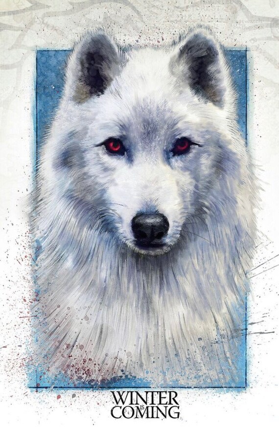 Game Of Thrones Ghost Print Etsy