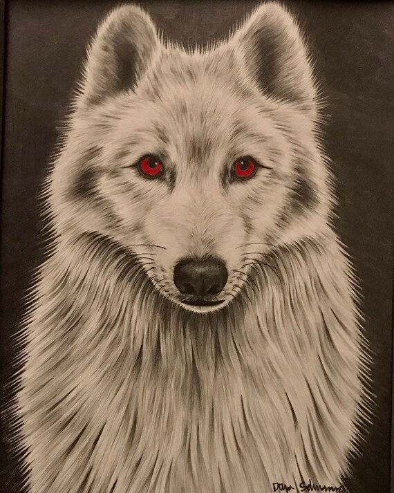 Game Of Thrones Ghost Original Drawing Etsy