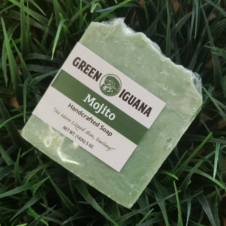 Mojito handcrafted beer soap lime mint image 1