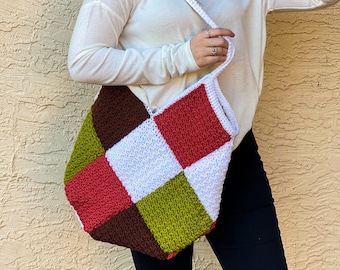 CROCHET PATTERN PDF | Piper Patchwork Crochet Handbag Pattern