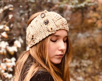 Crochet Cabled Ear Warmer Pattern - Simply Classic Cable Head Warmer
