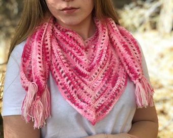 Adia Crochet Triangle Scarf
