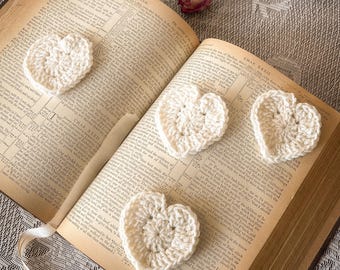 Schema per applicazione a forma di cuore all'uncinetto in formato PDF / SCHEMA E VIDEO / Raccoglitore di filati di scarto, decorazione per regalo di San Valentino, adatto ai principianti / Download immediato