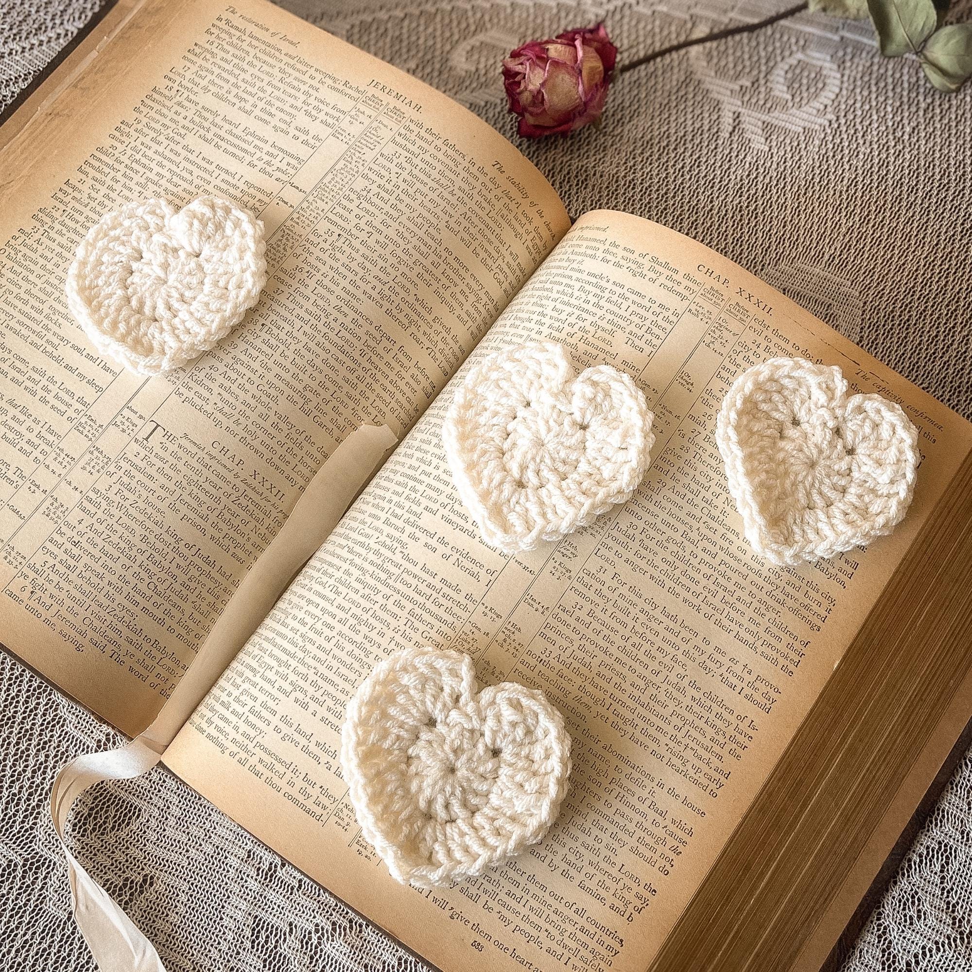 Crochet Heart Appliqué Pattern & Video Scrap Yarn Stash